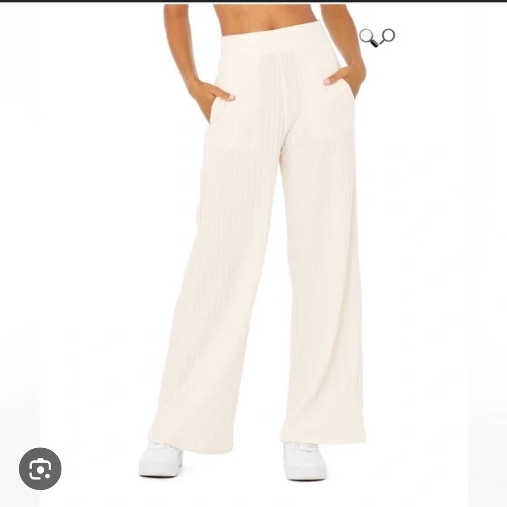 Alo Yoga Ribbed Take Comfort Wide Leg Pant